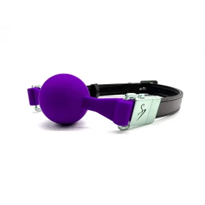 Ballknebel Ball Gag »Full« Silikon Violett – Black Swan DesignZ 16