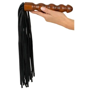 Naresh Flogger »Kamuka« Aus Poliertem Leder Mit Holzgriff 8