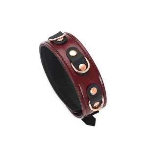 »Halsband Mit Führleine Wine Red« Aus Leder Von »LiebeSeele« 6