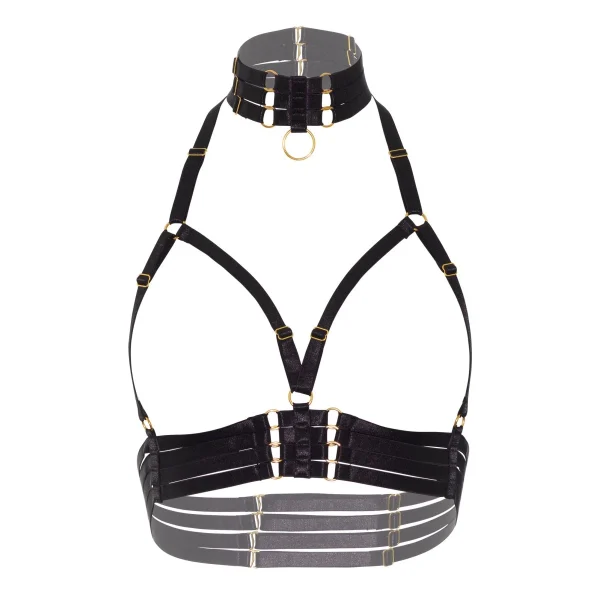 Lieblingsteile Harness Couture »Kinky Diva« Open Cup BH Und O-Ring-Collar 5