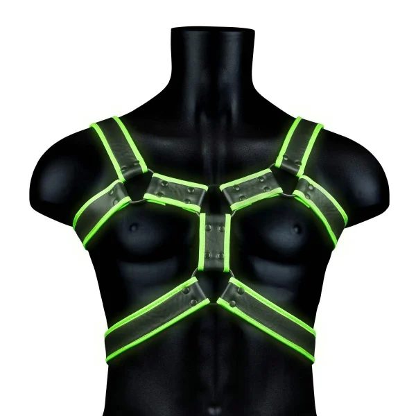 Ouch! Harness »Illumy« Aus Kunstleder | Glow In The Dark 1