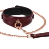 »LiebeSeele« Halsband Curved Collar Mit Leine »Wine Red« 22