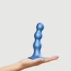 Strap-on-me »Dildo Plug Balls Bleu-Metallique« Hybrid Silikon 16